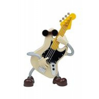 RGV-C64YN Elektro Gitar Tasarımlı Dans Eden Masa Süsü Hediyelik Eşya Biblo (21x9cm)