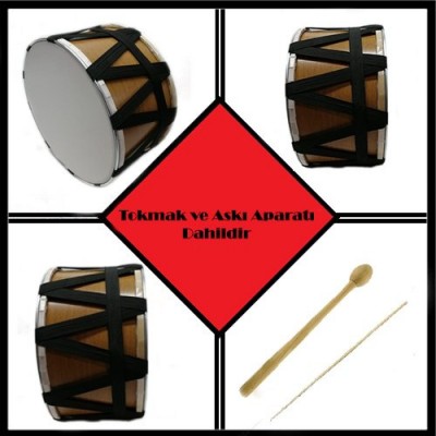 Çocuk Davulu 30 cm (Ceviz Rengi)